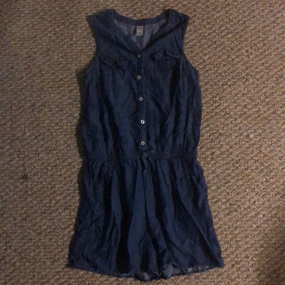 justice denim romper!